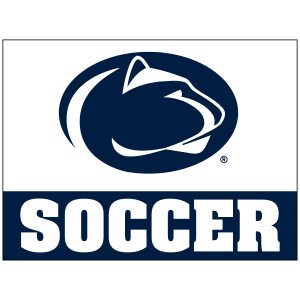 removable sticker with Penn State Athletic Logo above Soccer